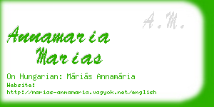 annamaria marias business card