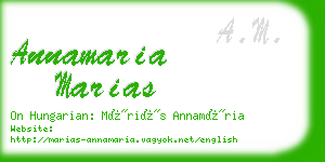 annamaria marias business card